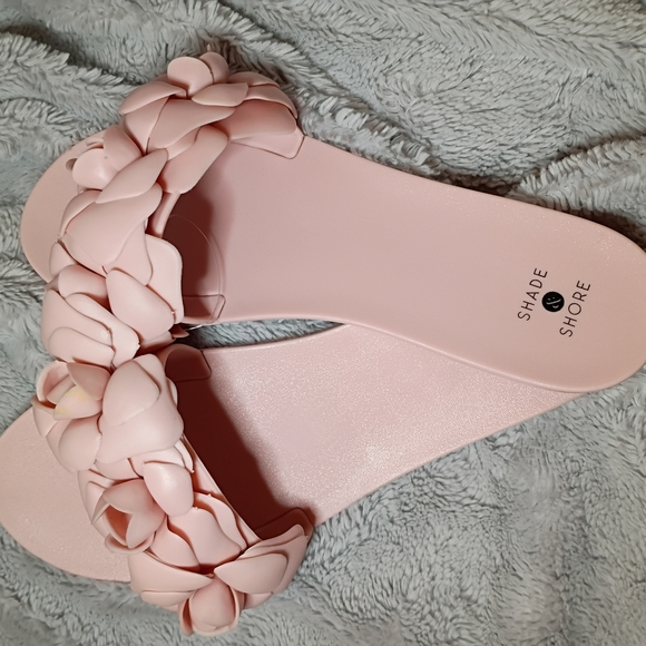 NWOT Shade & Shore Mallory Floral Jelly Slides Pink Sandals Women’s Size 11 - Picture 4 of 9
